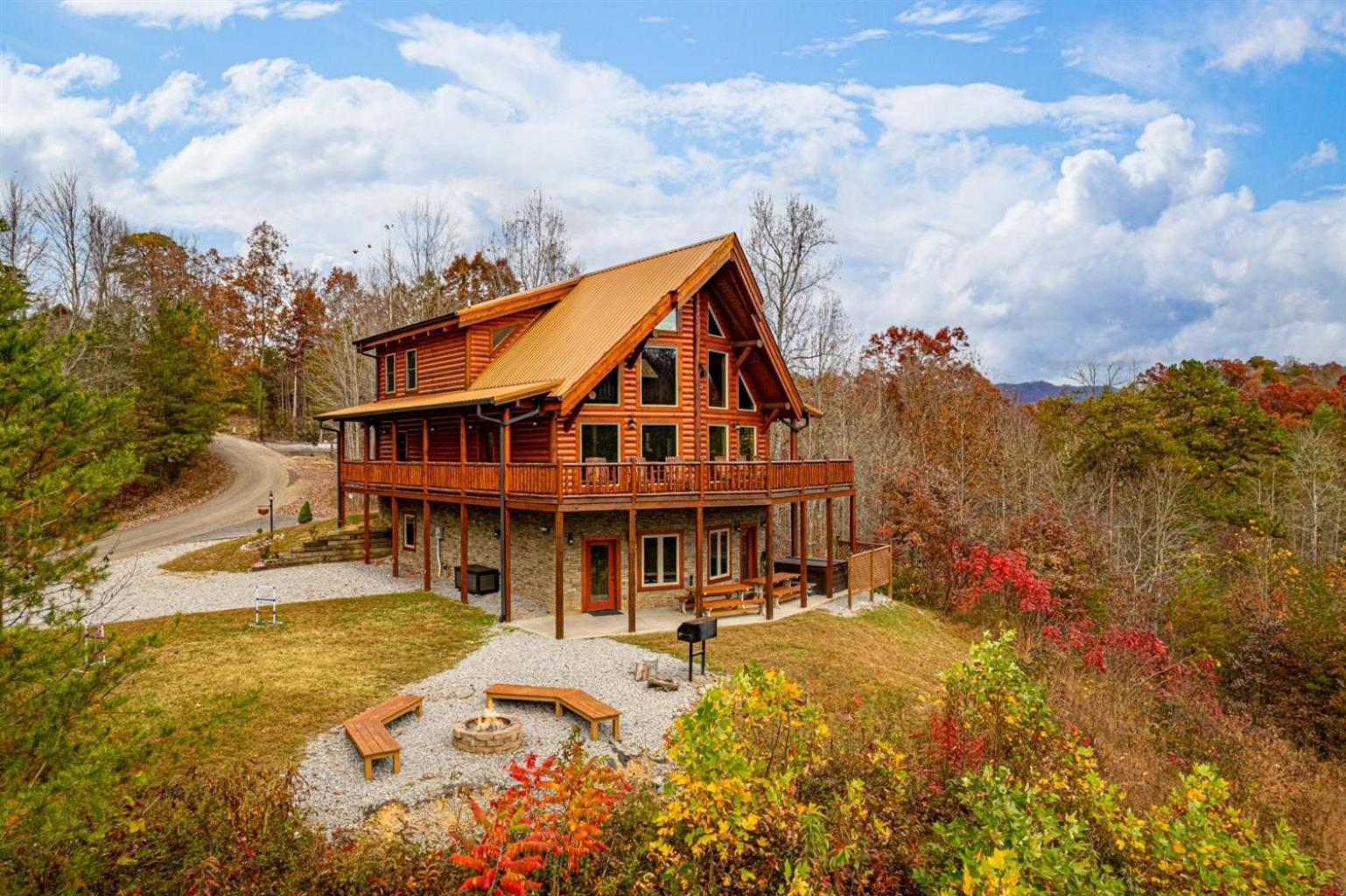 Ridge View Lodge Nature And Mountain View - Hot Tub - Firepit - Yard - Games Gatlinburg Exteriör bild